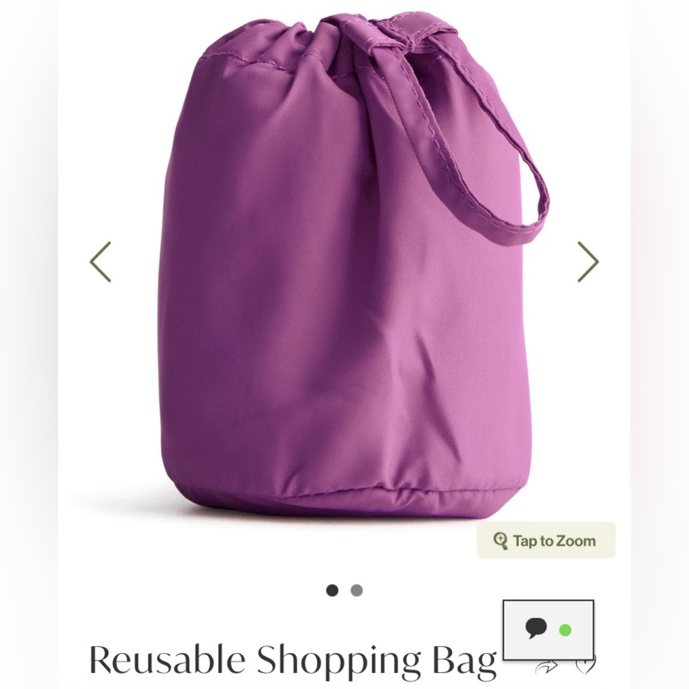NEW Vera Bradley Reusable Shopping Bag in Iris Orchid!